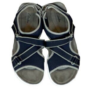 Clarks Amanda Stroll Flat Slingback Sport Sandal Women's Sz 10M Black 280C